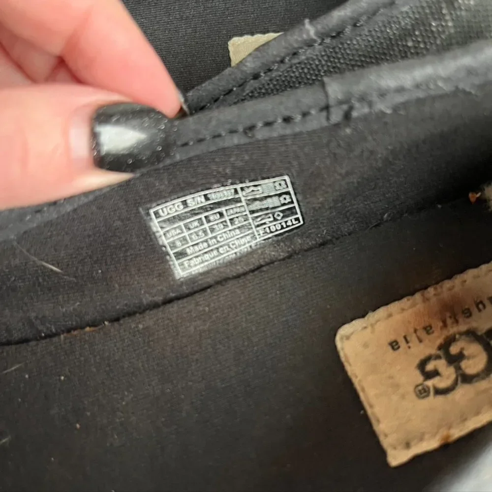 ** UGG Syleste Shearling Line Espadrille Bow Flat Shoe Size 8